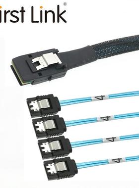 MINISAS8087高速服务器连接线SFF8087TO4sata7psas36P0.5m