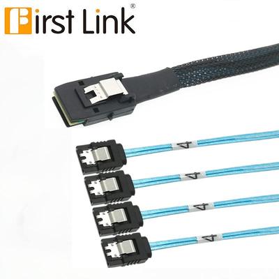 MINISAS8087高速服务器连接线SFF8087TO4sata7psas36P0.5m