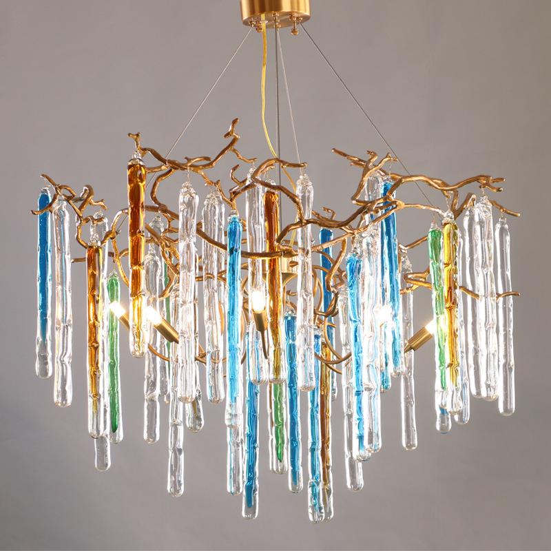 全铜后现代客厅创意个性树枝酒店大堂别墅美式乡村复古设计师吊灯