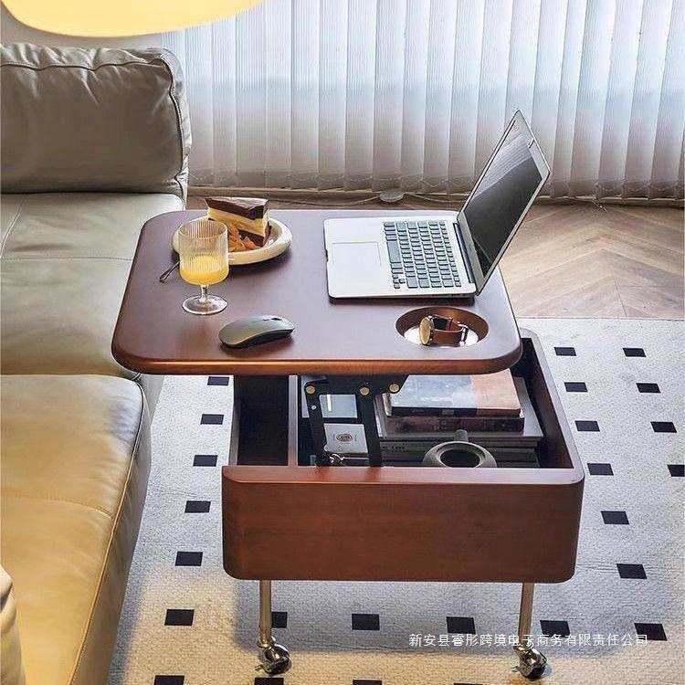 复古实木升降茶几可移动折叠多功能边几小户型客厅卧室中古风边柜,五金/工具,其他电线电缆,淘宝优惠券,粉丝福利购,淘宝优惠卷