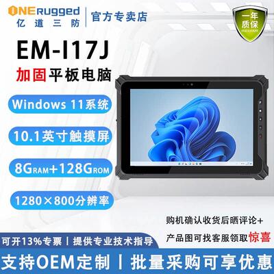 亿道EM-I17J标准版 10.1英寸windows11加固平板电脑 亿道win10三
