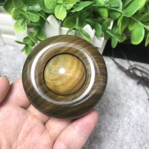 时来运转檀木手把件木质转运珠绿檀木酸枝实木文玩把件按摩手球