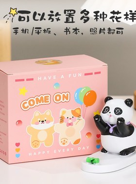 个性潮流手机支架可爱公仔礼物小猪办公室桌面摆件卡通平板支撑架