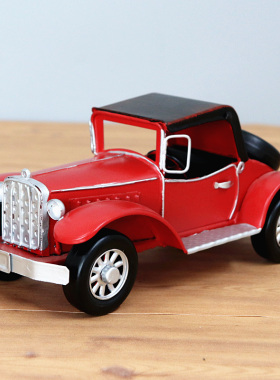 复古怀旧老爷车美式老式汽车铁皮模型创意摆件家居客厅酒柜装饰品