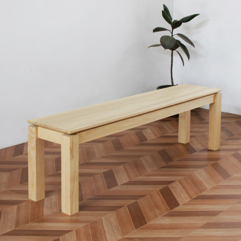 白蜡红橡木黑胡桃全实木长凳北欧日式墨床尾凳简约原木长条餐凳