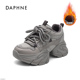 增高保暖休闲运动鞋 Daphne 韩 2025冬季 新款 达芙妮女鞋 加绒老爹鞋
