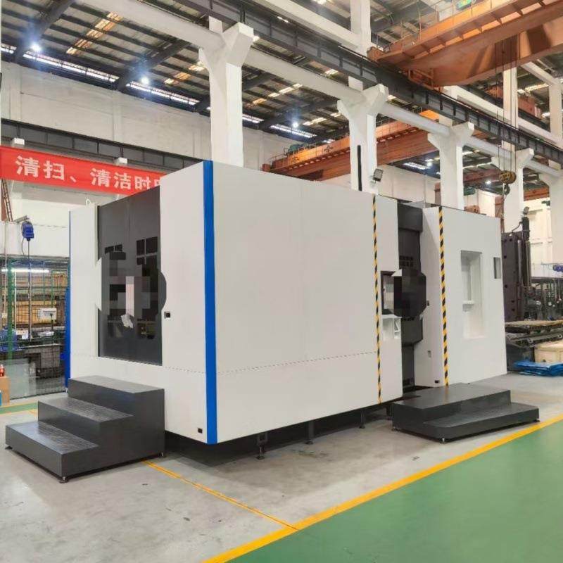 双工作台卧式加工中心HDH63正T式床身结构2工作台自动交换效率高