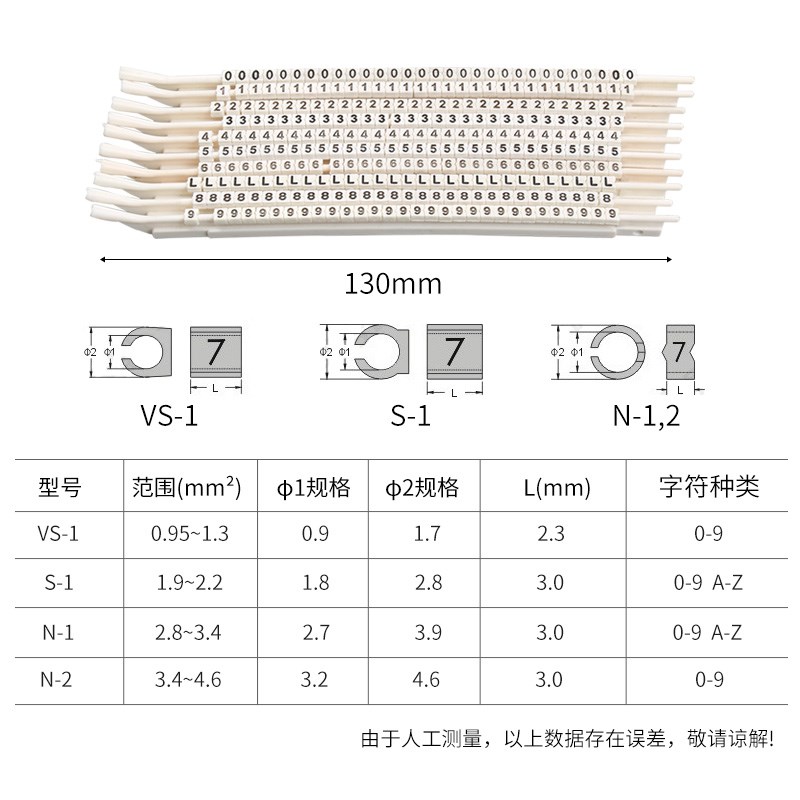 光纤专用号码管卡扣式开口喇叭口字母号码管光纤跳线尾纤配线标识