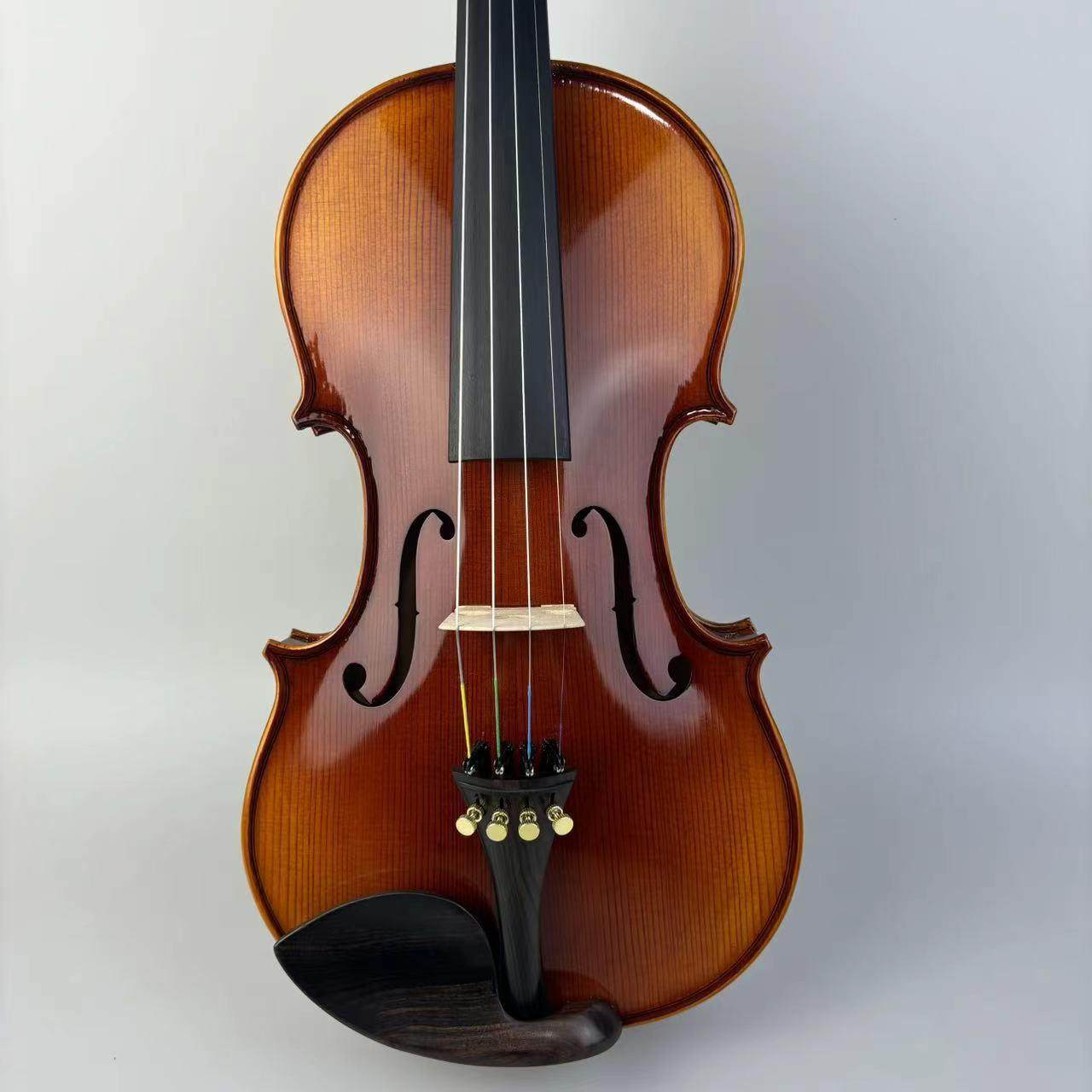 厂家直销柯巴胶手工虎纹背侧板小提琴虎纹琴头花纹实木小提琴