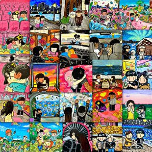 118张newmasus涂鸦贴纸高清ins卡通个性创意手机手账装饰贴画防水