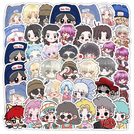 120张Q版华晨宇贴纸卡通有趣可爱装饰手机壳笔记本电脑防水贴画