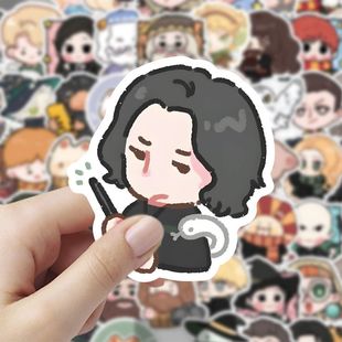 120张新款哈利波特贴纸可爱卡通哈利赫敏罗恩周边装饰手机壳贴画