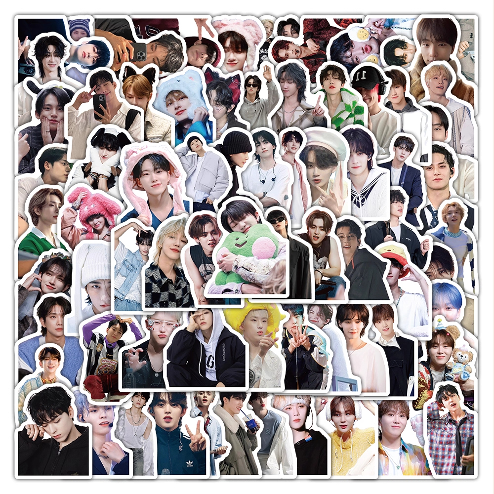 100张男团Seventeen贴纸ins高颜值偶像男团周边贴画diy手账笔记本