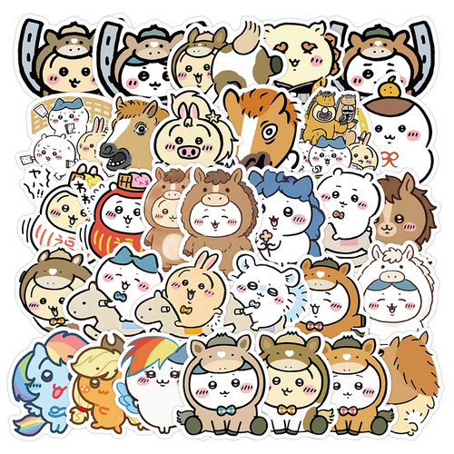 chiikawa小马贴纸吉伊卡哇新年