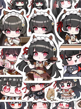 千咲贴纸Q版头像鸣潮星炬学院手账可爱人物行李箱贴画高清二次元