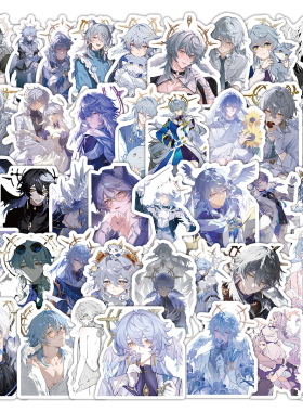 180张星期日与知更鸟同人图贴纸崩坏星穹铁道动漫装饰防水贴画diy