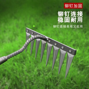农用耙子锰钢齿耙除草工具翻地钉耙平地松土耙厂家铁耙开荒扁耙