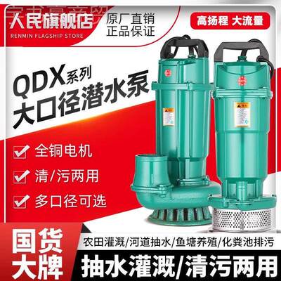 人抽民潜水农用泵灌溉泵高扬程家用220v水泵72121大全上水海地老