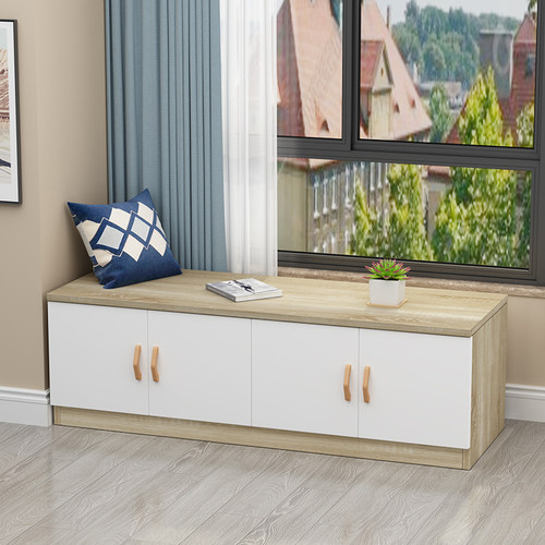 实木飘窗柜储物柜窗台柜子可坐地柜矮柜阳台收纳柜自由组合定制