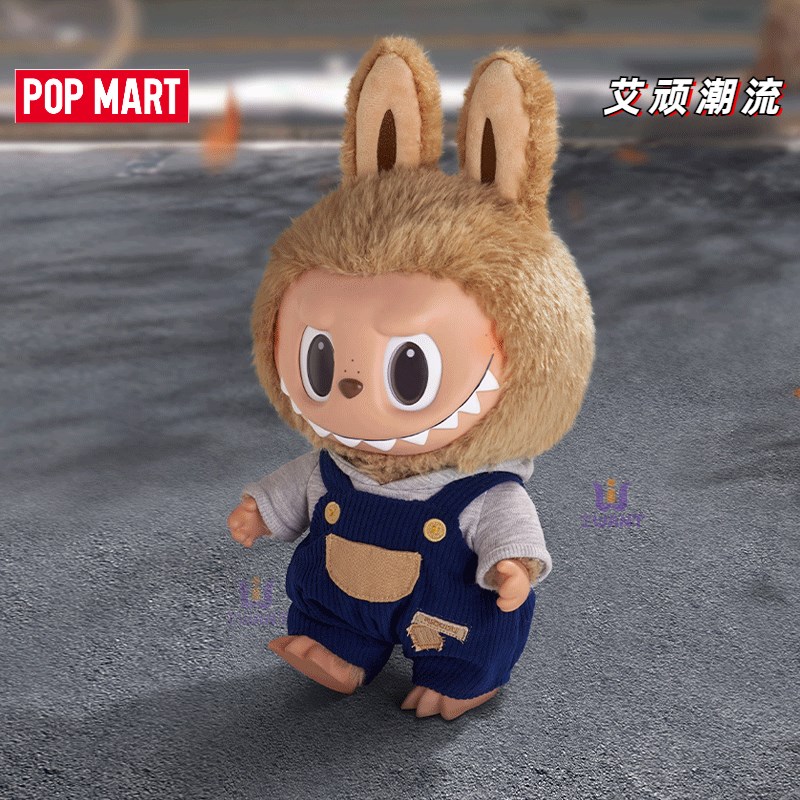 POPMART泡泡玛特 LABUBU搪胶公仔毛绒拉布布摆件潮玩玩偶礼物娃衣