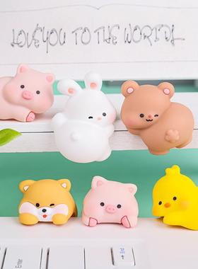 趴趴乐园迷你摆件治愈情绪电脑屏幕显示器办公室桌面装饰工位解压