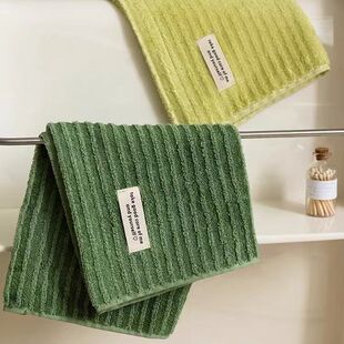 2条简约混搭风纯棉毛巾洗脸家用柔软吸水不掉毛洗澡浴巾大人速干