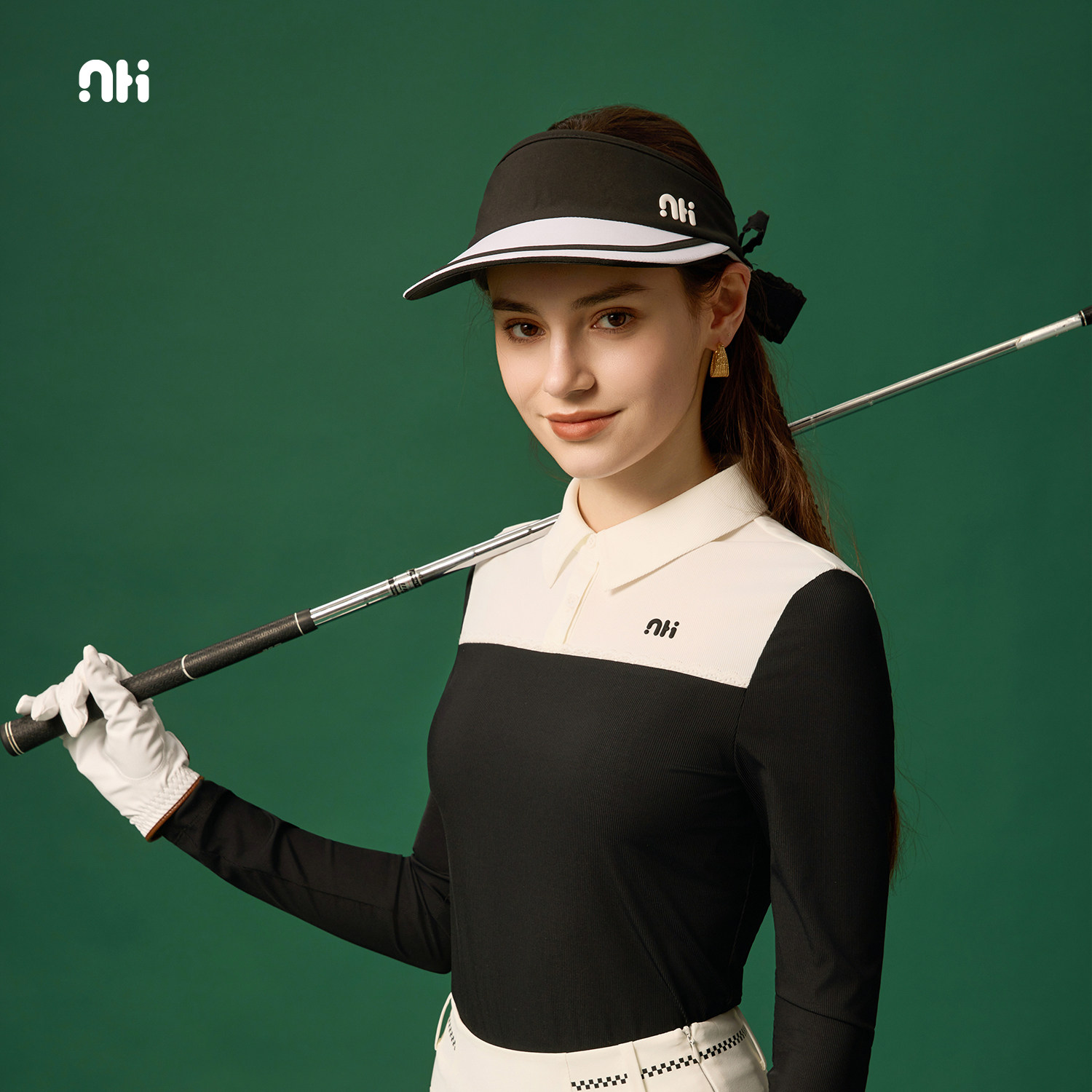 NINGHOWWEAR【2026秋上新】女生高尔夫撞色翻领长袖polo透气高弹