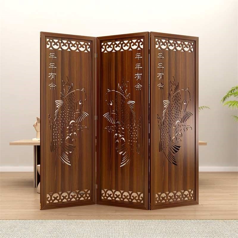 屏风现代隔断家用墙隔断复古办公室客厅移动遮挡简约卧室折叠中式