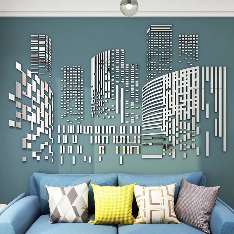 电视墙面客厅装饰品布置创意卧室床头背景亚克力3d立体自粘贴纸
