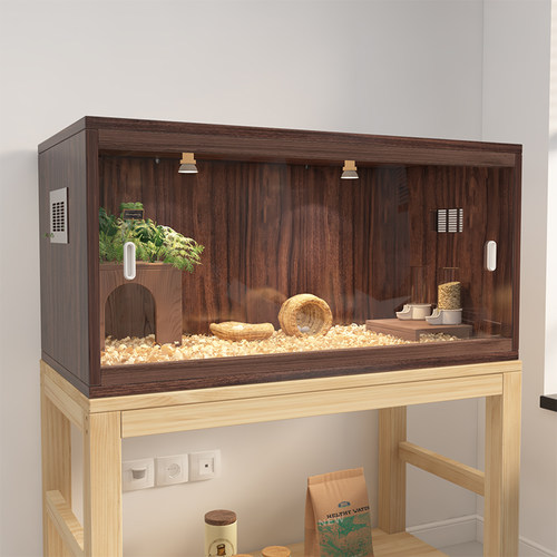 芦丁鸡饲养箱观赏宠物鸡窝育雏养殖专用饲养笼推拉门保温房木箱子