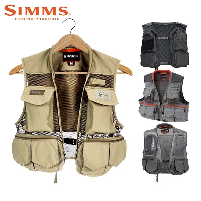 Simms马甲路亚钓鱼服飞钓溪流钓鱼背心海钓矶钓服专用马夹多口袋