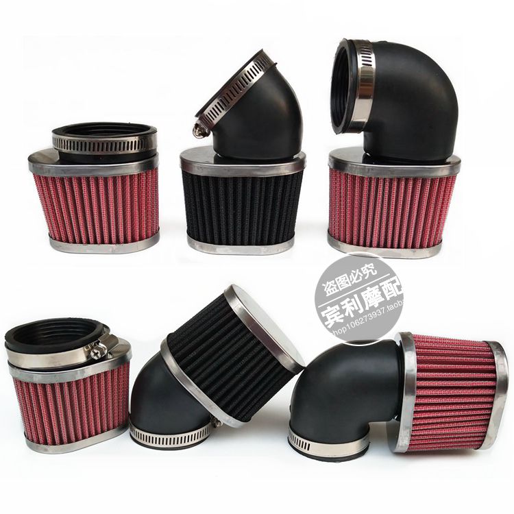 摩托车发动机空气滤清器改装椭圆型单 双缸 四双化油进气空滤滤芯