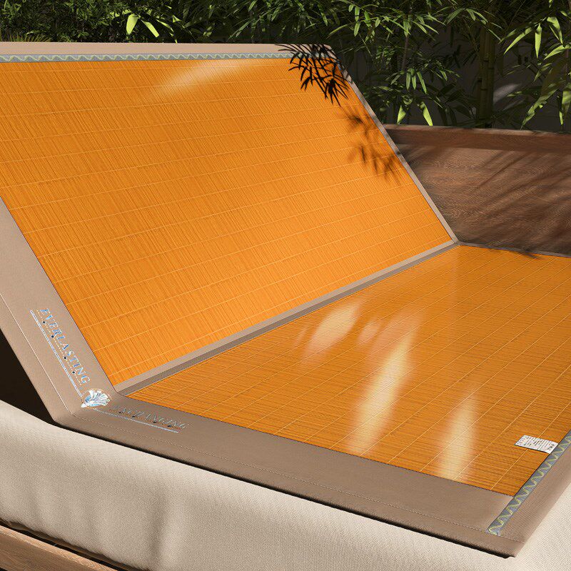 凉席夏天2024新款竹席双面席可折叠碳化席1.5米1.8米学生宿舍床席