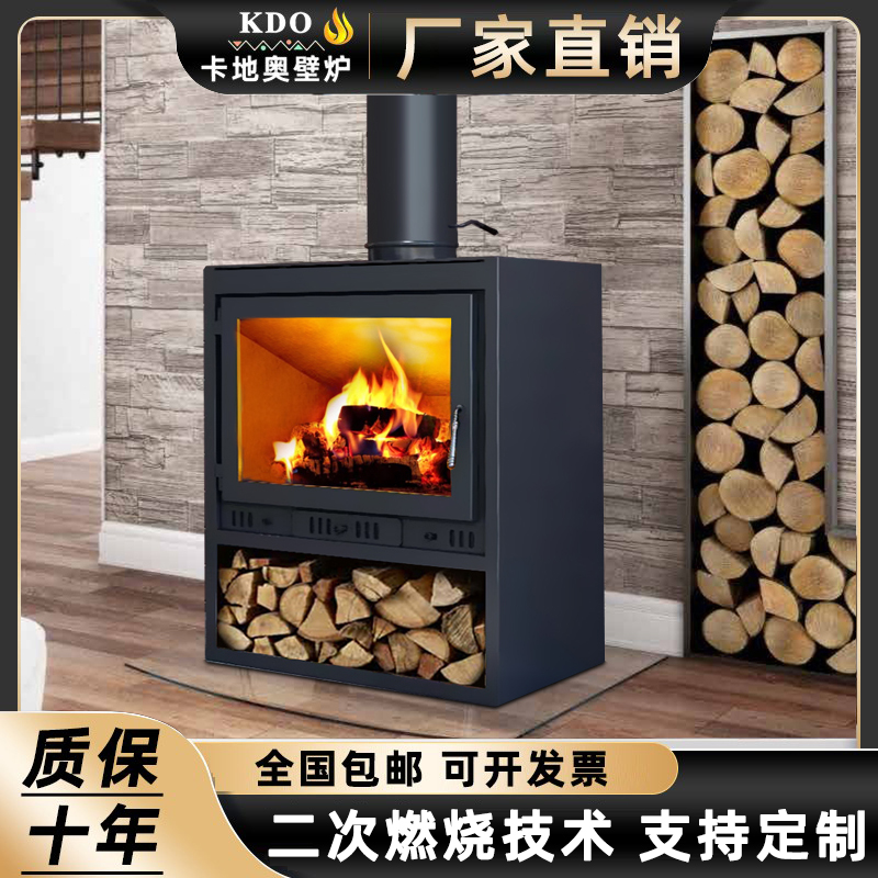 欧式真火壁炉家用取暖器燃木柴匠人农村烤火现代民宿客厅装饰定制