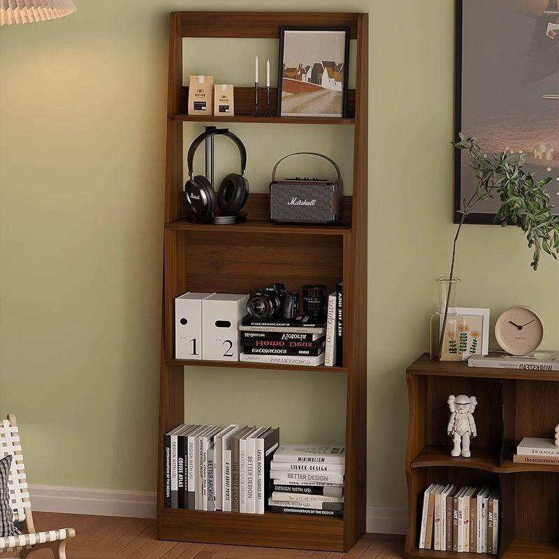 书架黑胡桃木色展示架中古置物架客厅落地多层收纳复古超薄边柜,农机/农具/农膜,植保机械,淘宝优惠券,粉丝福利购,淘宝优惠卷