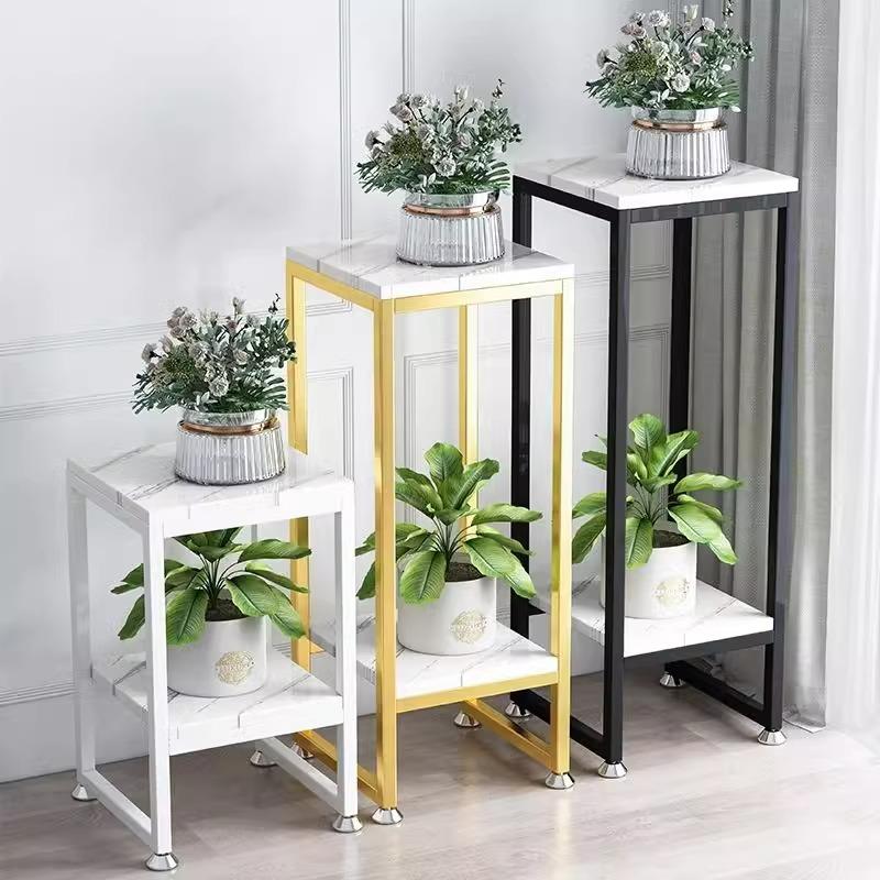 轻奢花架子客厅落地式铁艺简约现代绿萝新款阳台室内多层花置物架