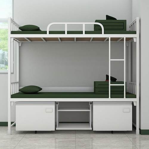 宇威铁艺单人双人床加厚钢制内务双层床营房现代简约宿舍用上下床