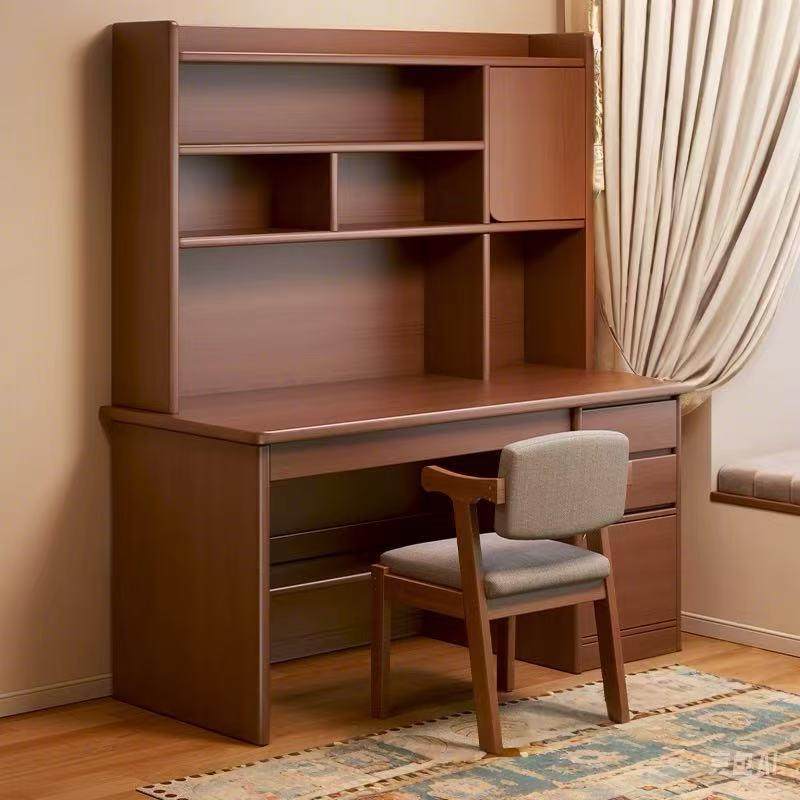 书桌书架一体带书柜新中式家用卧室电脑桌梳妆台学生学习写字桌,农机/农具/农膜,植保机械,淘宝优惠券,粉丝福利购,淘宝优惠卷
