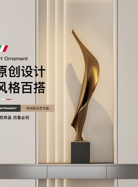 抽象酒店艺术雕塑玄关壁龛摆件家居客厅现代简约电视柜创意工艺品