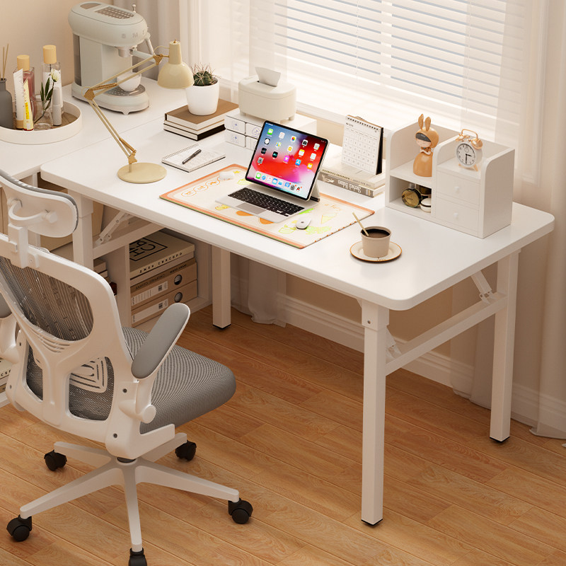 可折叠电脑桌台式书桌家用办公桌女生卧室小桌子简易学习写字桌子
