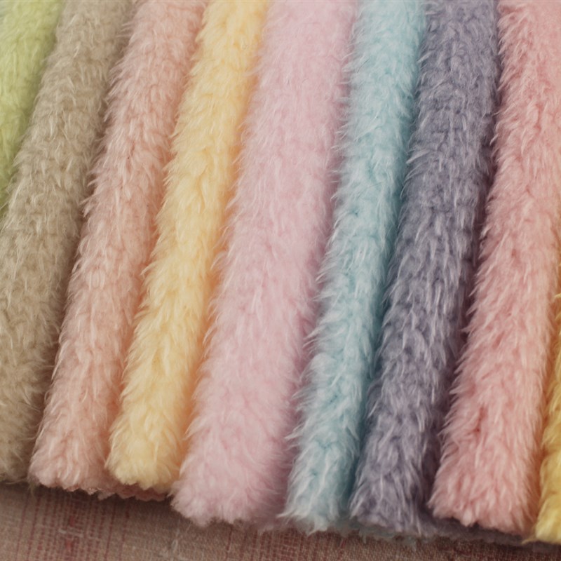 【买3送1】6月新品加厚软糯短毛绒布迷你娃衣玩偶面料44色毛长5mm