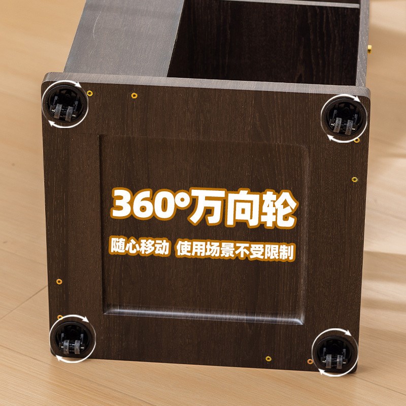 实木旋转书架落地置物架家用储物柜儿童客厅展示架子客厅靠墙书柜