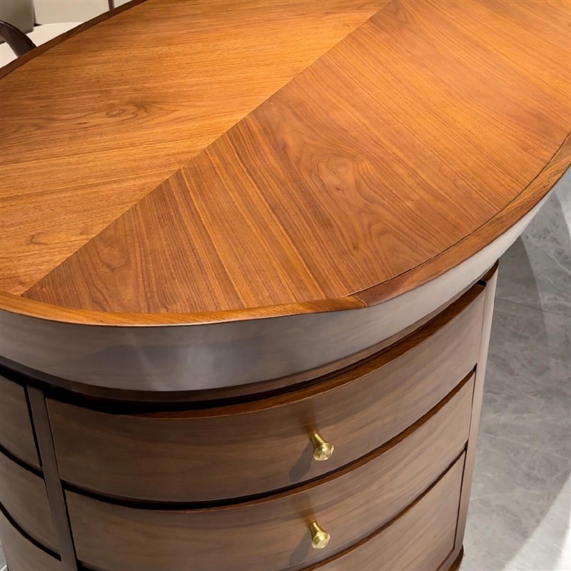 新中式高端黑胡桃白蜡木书桌定制书房酒店民宿办公室电脑写字家具