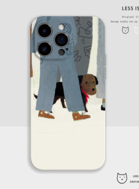 人群小狗硅胶手机壳iphone17手机壳苹果16promax情侣保护套15卡通14新款可爱13搞怪12软适用华为p70任意机型