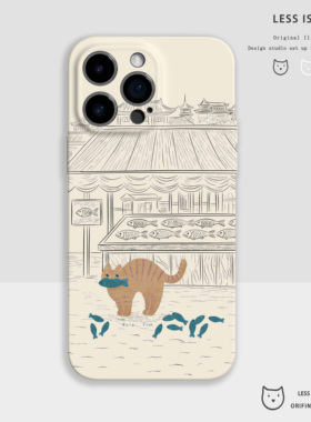 morefish猫猫菲林手机壳iphone17手机壳苹果16promax情侣保护套15卡通14新款可爱13搞怪12适用华为70任意机型