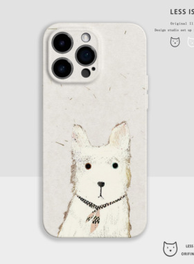 渴汪小狗菲林手机壳iphone17手机壳苹果16promax情侣保护套15卡通14新款可爱13搞怪12软适用华为p70任意机型