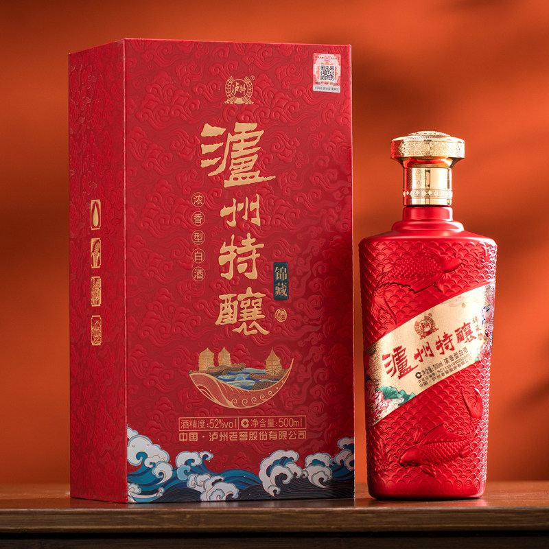 泸州老窖股份出品泸州特酿锦藏52度浓香型礼盒白酒整箱送礼6瓶
