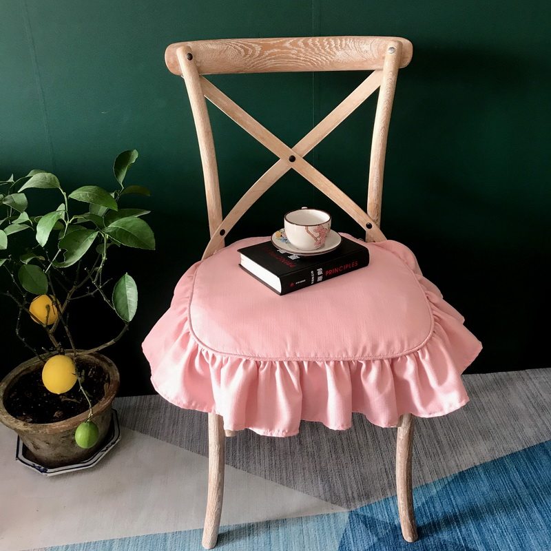 绿色系列美式乡村坐垫椅垫餐桌椅垫仿麻透气坐椅北欧椅垫布艺