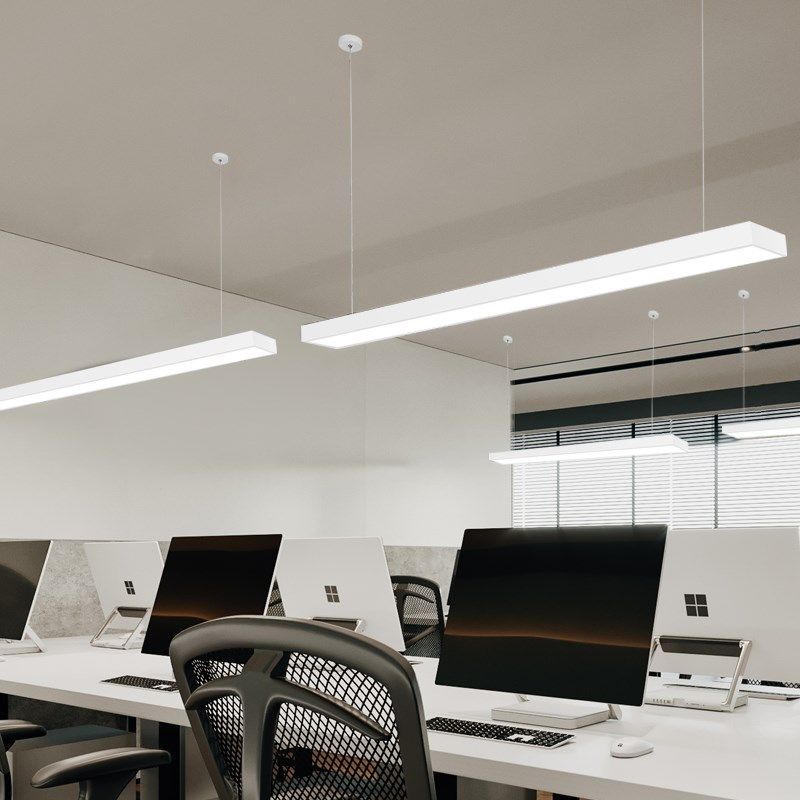 led超亮长条灯健身房教室美发直播商场长方形办公室长条吸顶吊灯