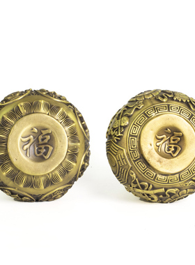 纯铜八宝八吉祥葫芦摆件开盖空心八卦福字葫芦桌面饰品家居礼品